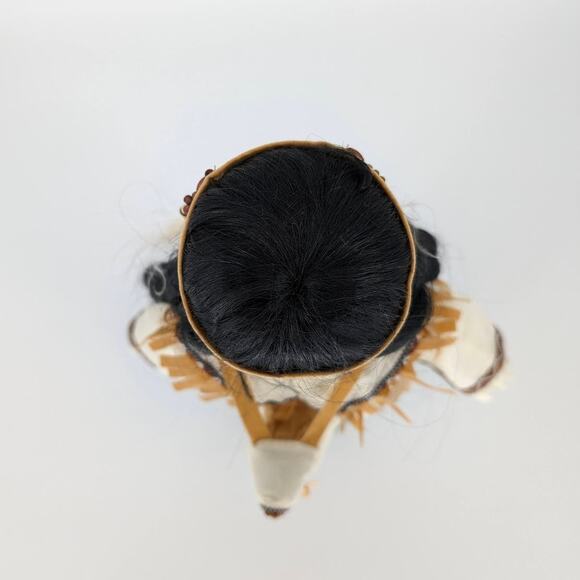 Vintage Ashley Bell Porcelain Native American Indian Doll with Baby and Stand - Picture 6 of 10